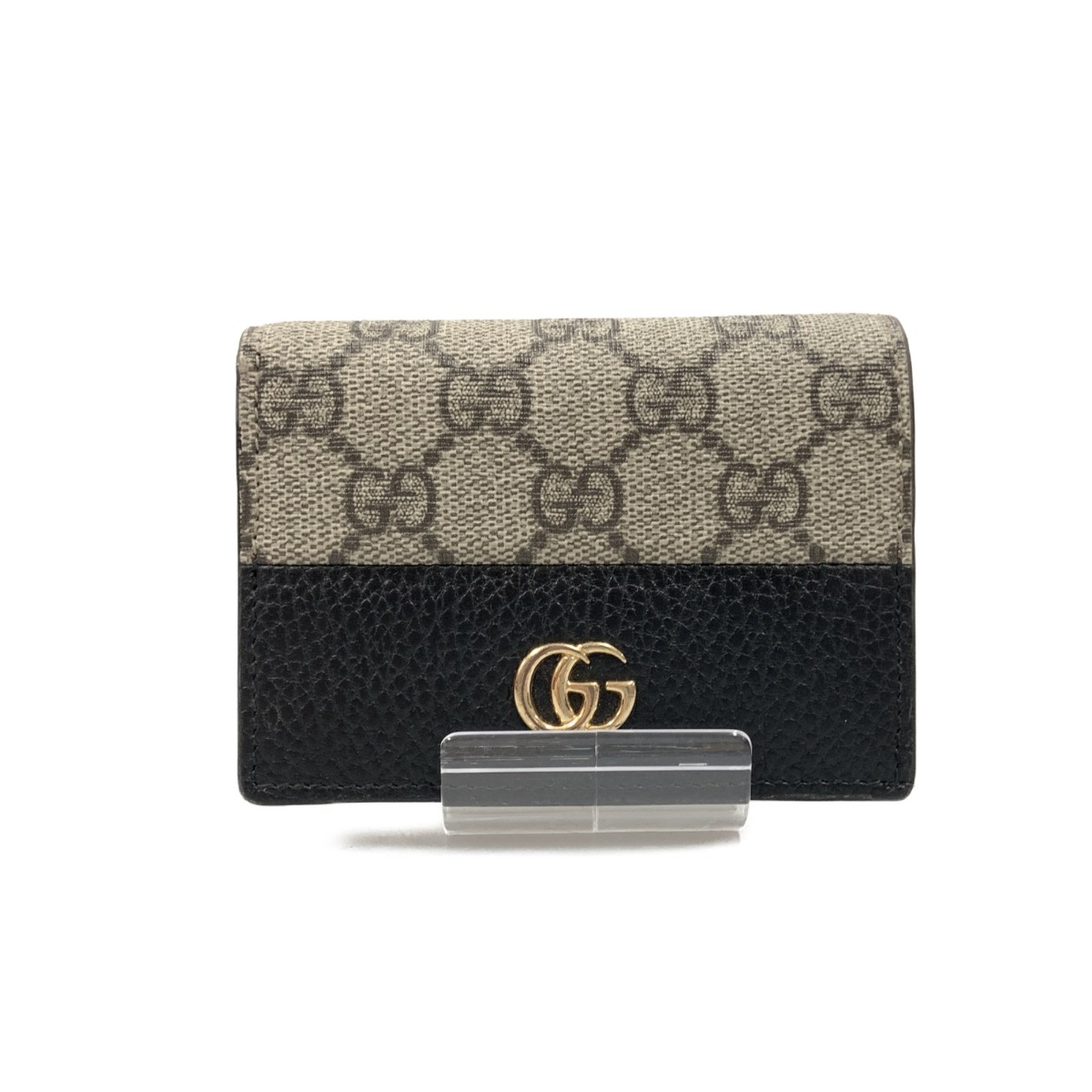 〇〇【中古】GUCCI グッチ GGマーモント GGスプリーム ミニウォレット 二つ折り札入れ 658610 ベージュ x 札入れ B位置付ける 財布・ケース-メンズ財布