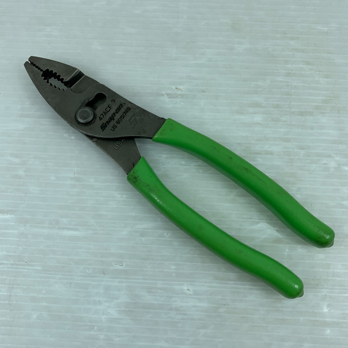 【中古】Snap-on スナップオン お手々物の具 ズボン下 横すべり合わせ目 ペンチ 47ACF 緑であること B価値づける