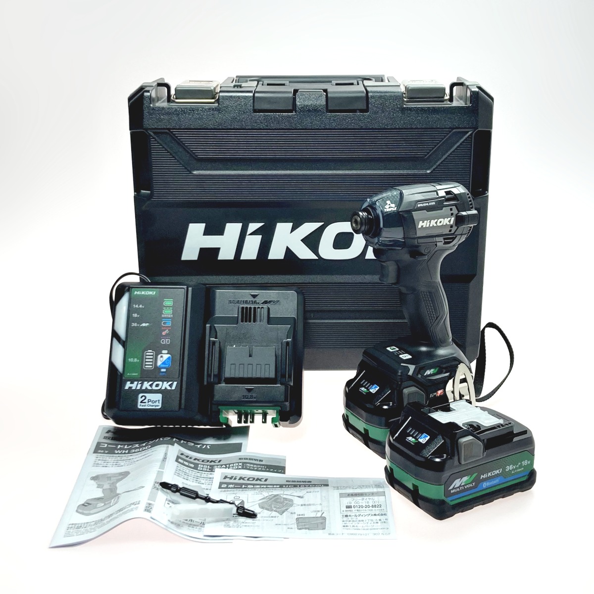 ☆☆【中古】HiKOKI ハイコーキ インパクトドライバ ストロングブラック WH36DD Sランク