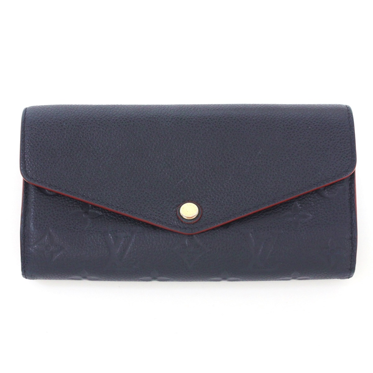 $$【中古】LOUIS VUITTON ルイヴィトン モノグラムアンプラント ポルトフォイユサラ マリーヌルージュ 長紙入れ M62125 米国海軍 C位置づける