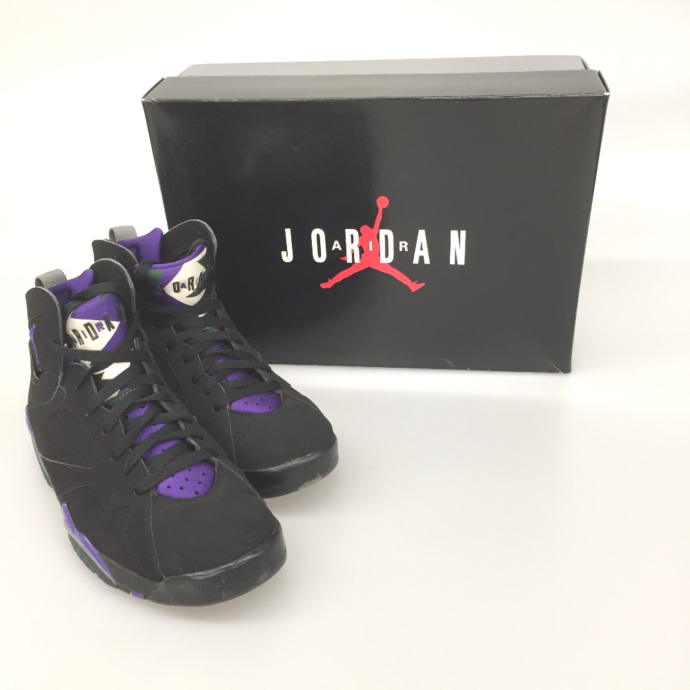 △△【中古】NIKE ナイキ スニーカー AIRJORDEN7 レトロ 28糎 304755-053 黒いこと×パープル B序列付ける