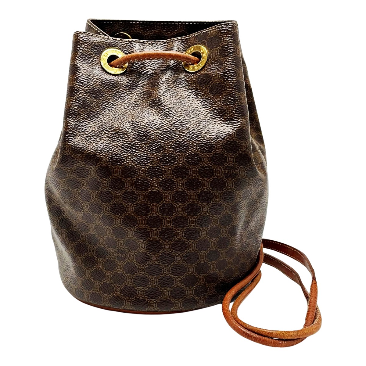 楽天市場】【中古】【バッグ】CELINE セリーヌ マカダム柄 巾着 バック