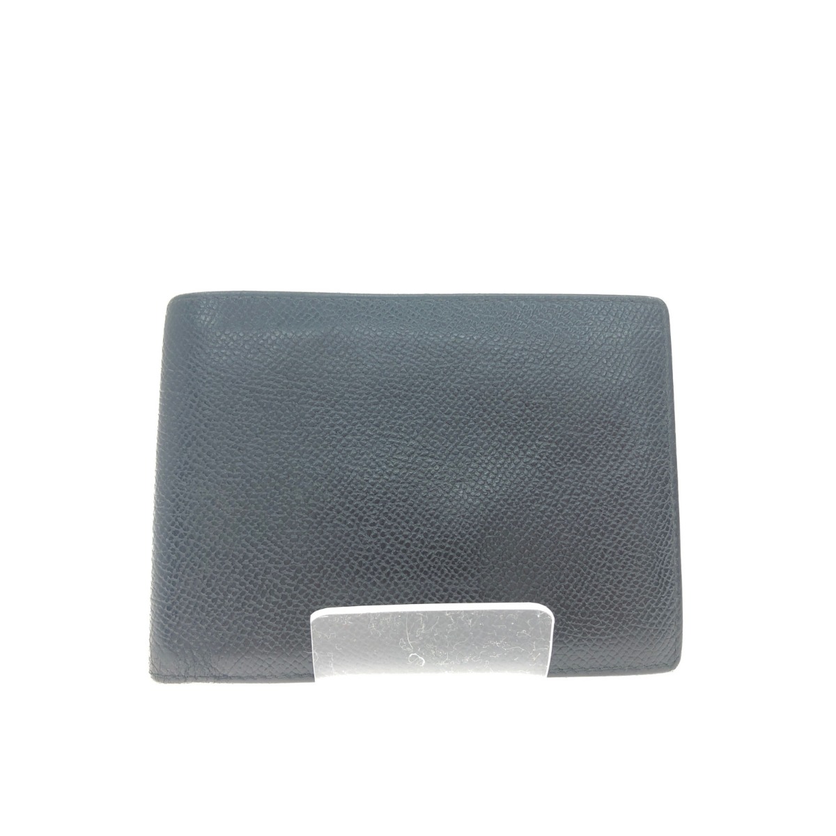 ▼▼【中古】BVLGARI ブルガリ メンズ 二つ折り財布 小銭入れ無し 札入れ ブラック Bランク