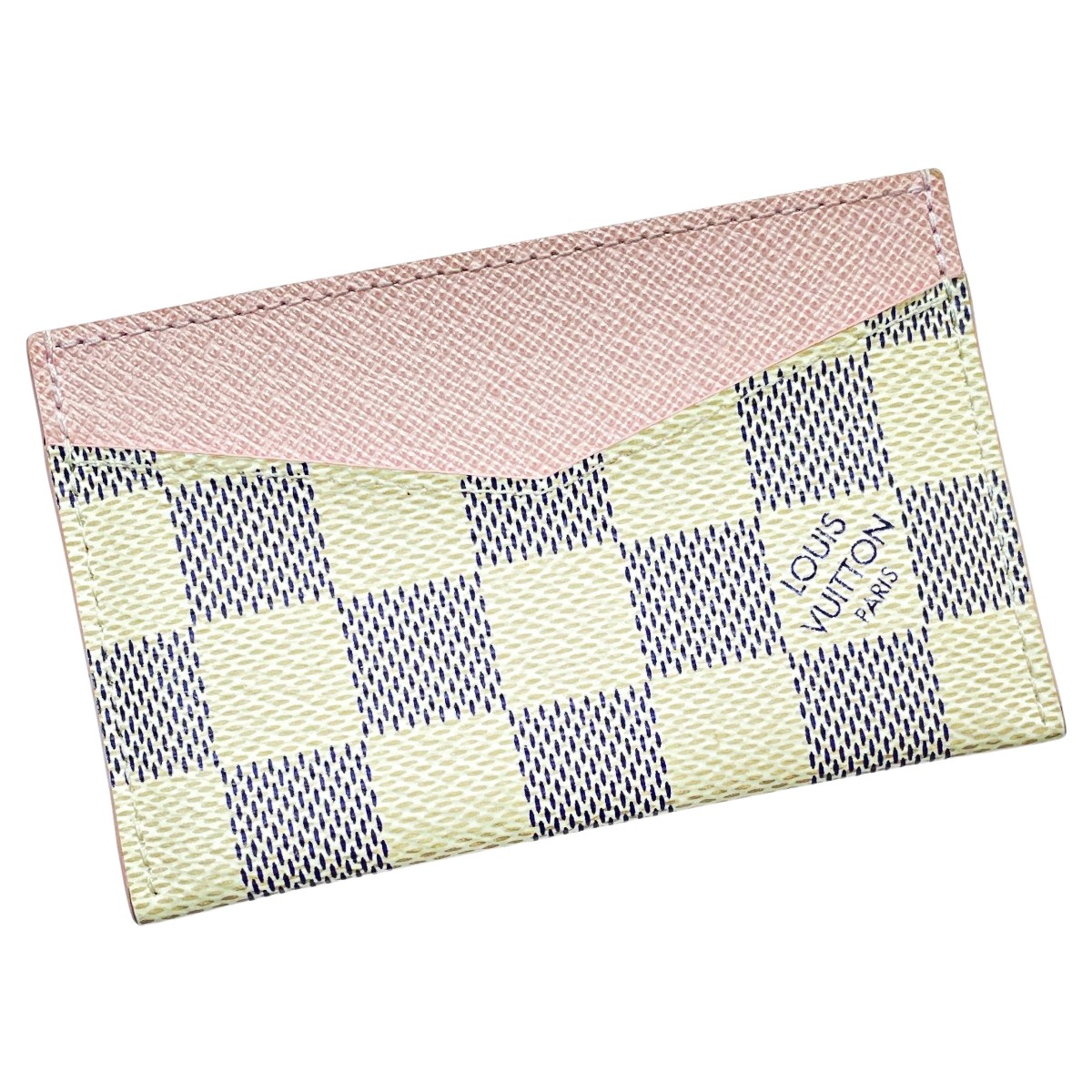 ☆☆【中古】LOUIS VUITTON ルイヴィトン アズール ポルト カルト サーンプル N60286 ローズバレリーヌ×ホワイト カードケース 箱・布袋有 Aランク