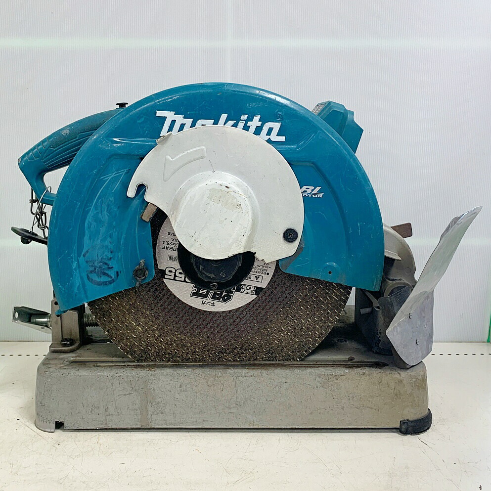 ♭♭【中古】MAKITA マキタ 355ｍｍ　充電式切断機　2019年製　18Ｖ×2　本体のみ LW141D ブルー Cランク