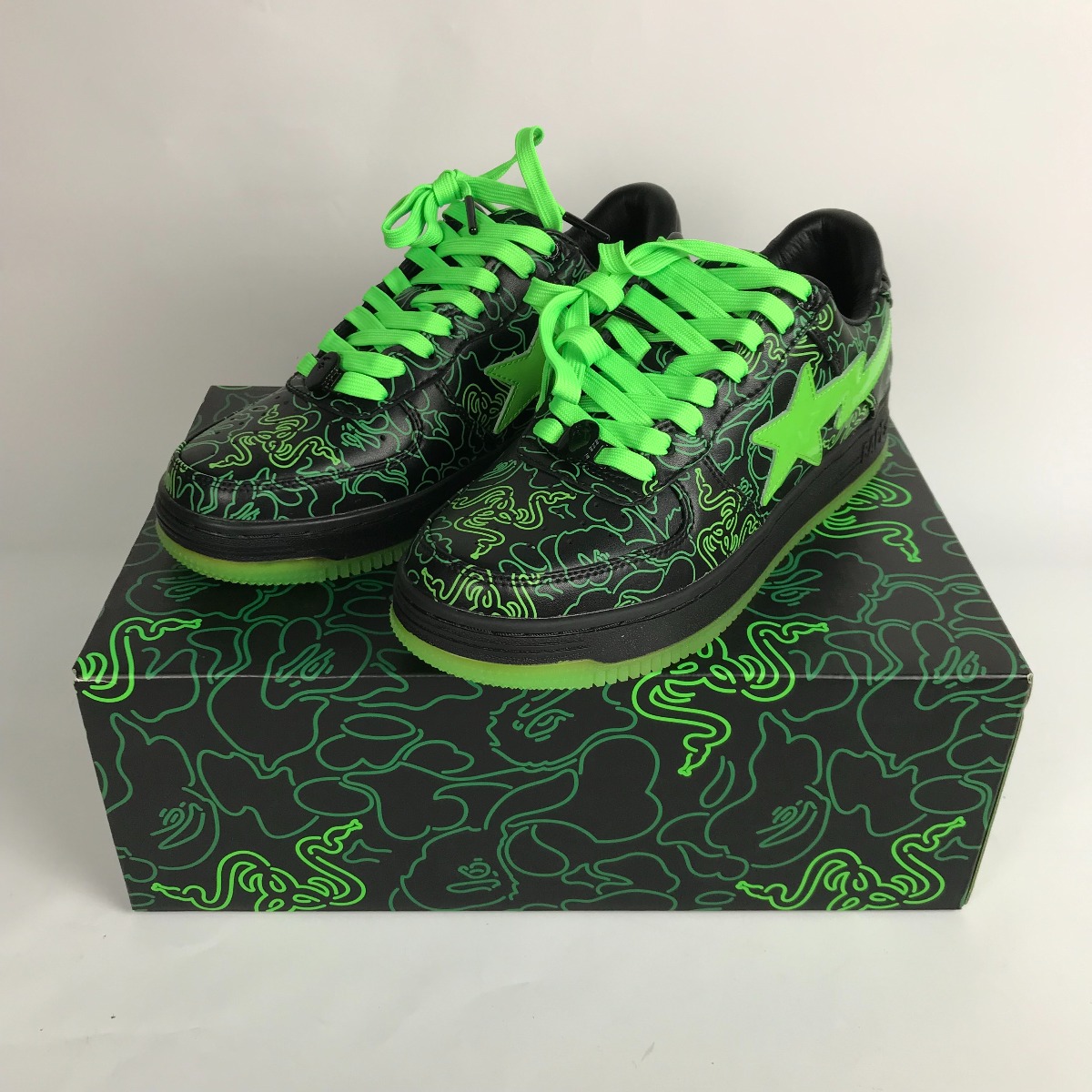 靴 A BATHING APE SKULL STA #2 Black A BATHING APE スニーカー SKULL STA #2 メンズ : ZOZOTOWN