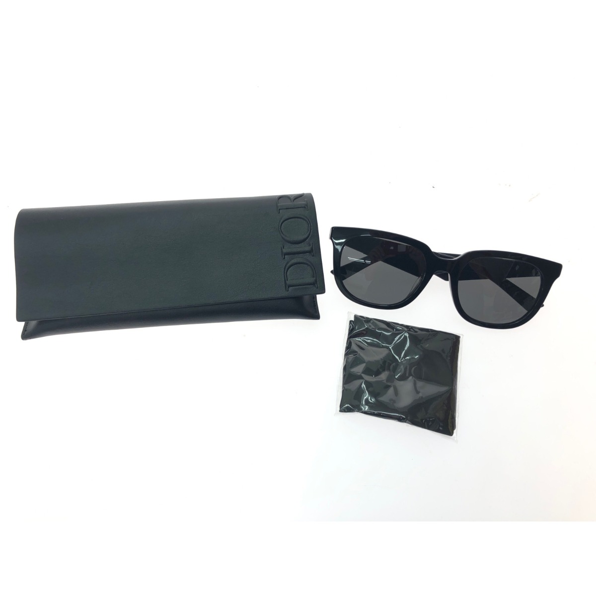 ▼▼【中古】Christian Dior クリスチャンディオール アイウェア サングラス ケース付 B27 S3F ブラック Aランク