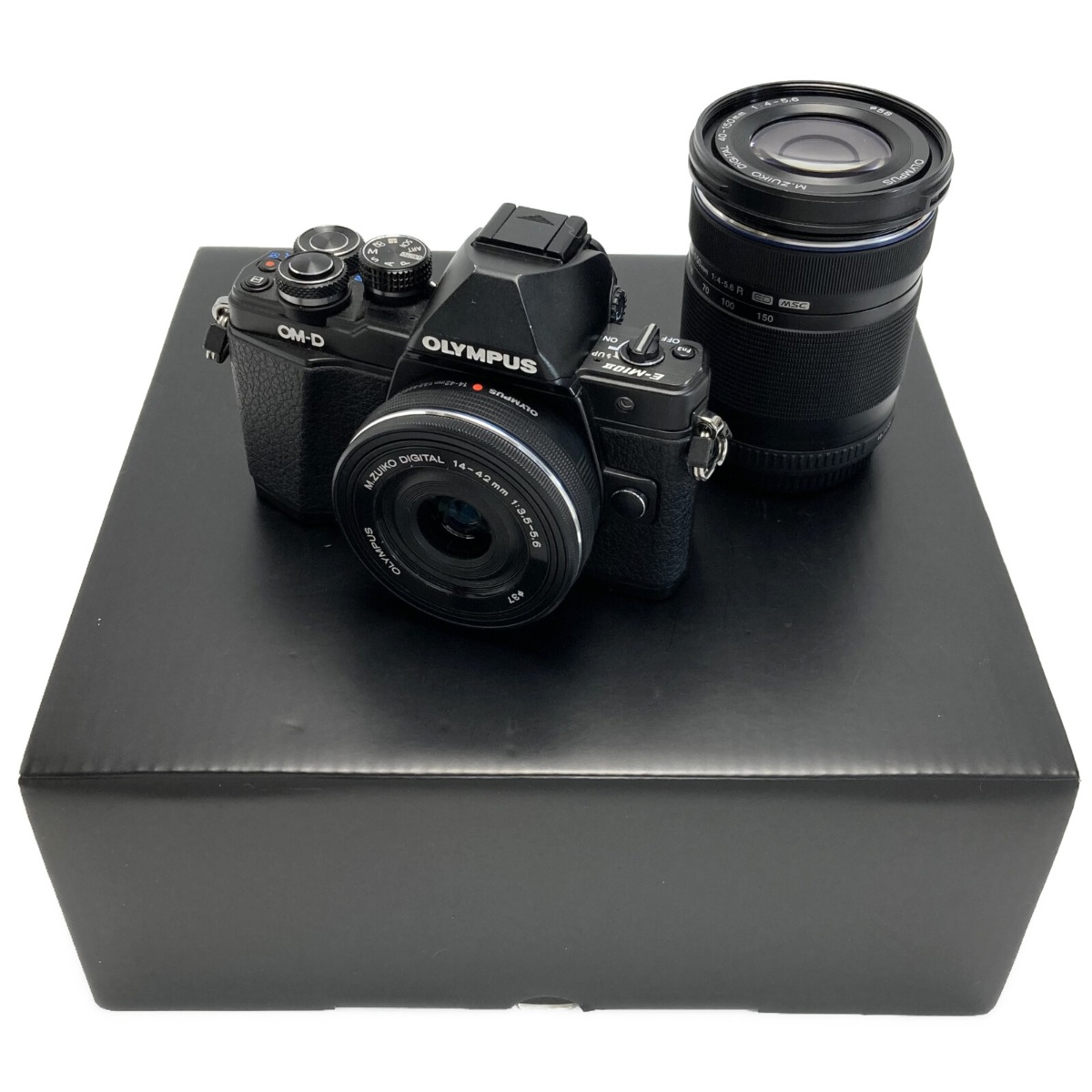 ☆☆【中古】OLYMPUS オリンパス OM-D E-M10 Mark II EZ ダブルズームキット 銀鏡受け答え一眼 箱付き添い人 B序列付ける