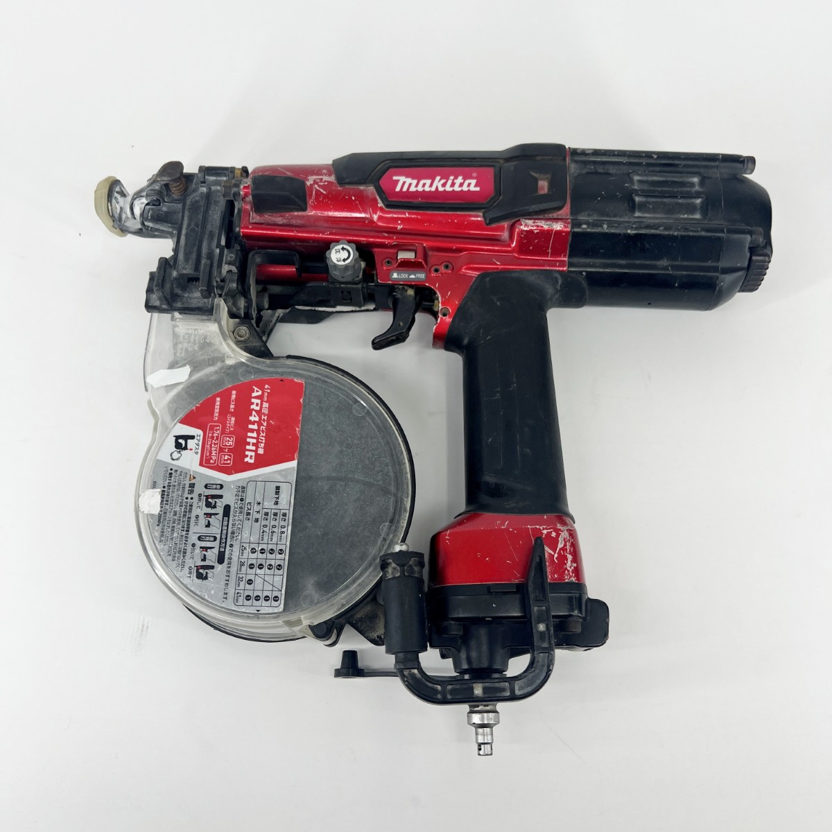 〇〇【中古】MAKITA マキタ 高圧エア湖螺子釘打ち機 AR411HR 赤いこと 本体のみ C位置づける