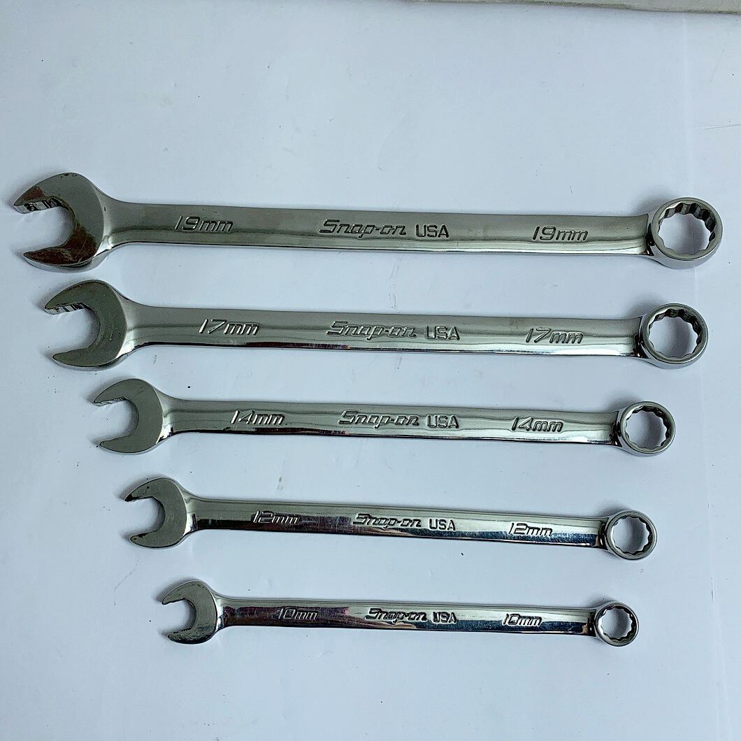 ♭♭【中古】Snap-on スナップオン ハンドツール コンビネーションレンチセット 5本セット 19.17.14.12.10 SOEXM Bランク