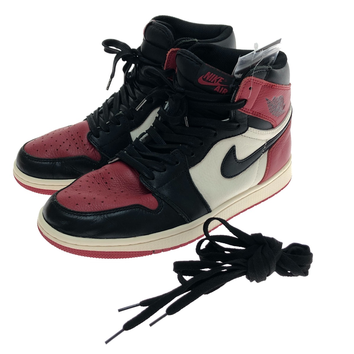 □□【中古】NIKE ナイキ スニーカー エアジョーダン 1 レトロ ご機嫌 OG 27.5珊 本体のみ 555088-610 黒いこと x 赤いこと x 白いこと C位置づける