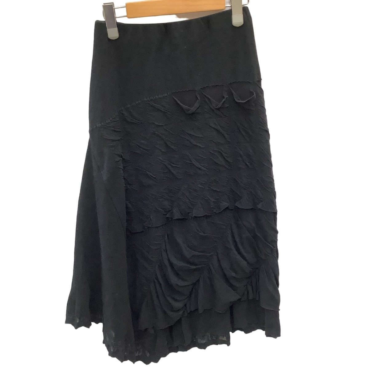 【中古】ISSEY MIYAKE HeaRT HaaT イッセイミヤケ スカート SIZE 2 HA51JG215 ブラック Bランク