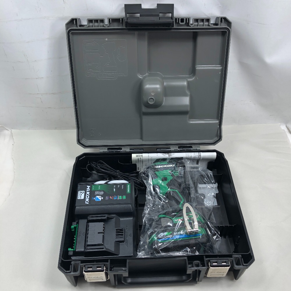 【中古】HiKOKI ハイコーキ 電動工具 インパクトドライバ 未使用品(S) 充電器・充電池1個・ケース付 コードレス式 WH36DD グリーン Sランク｜リサイクルビッグバン店