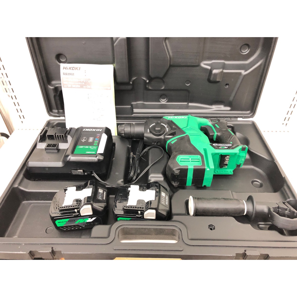 ▼▼【中古】MAKITA マキタ ハンマドリル コードレス式 充電器・充電池2個・ケース付 DH36DPA 2XP グリーン Aランク