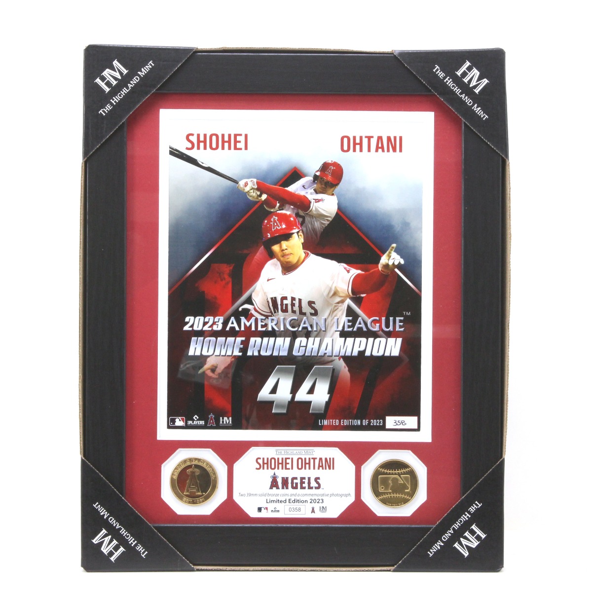 $$【中古】 大谷翔平選手 エンゼルス 2023 AL HR王獲得記念ダブルコインフォトミント Bランク
