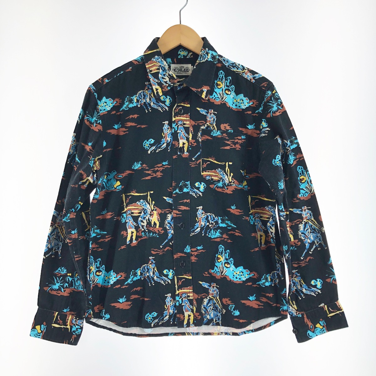 CALEE キャリー calee  アロハシャツ  Lサイズ　送料無料 CALEE - R/P PANEL PRINT ALOHA SH (BLUE) / パネルプリント