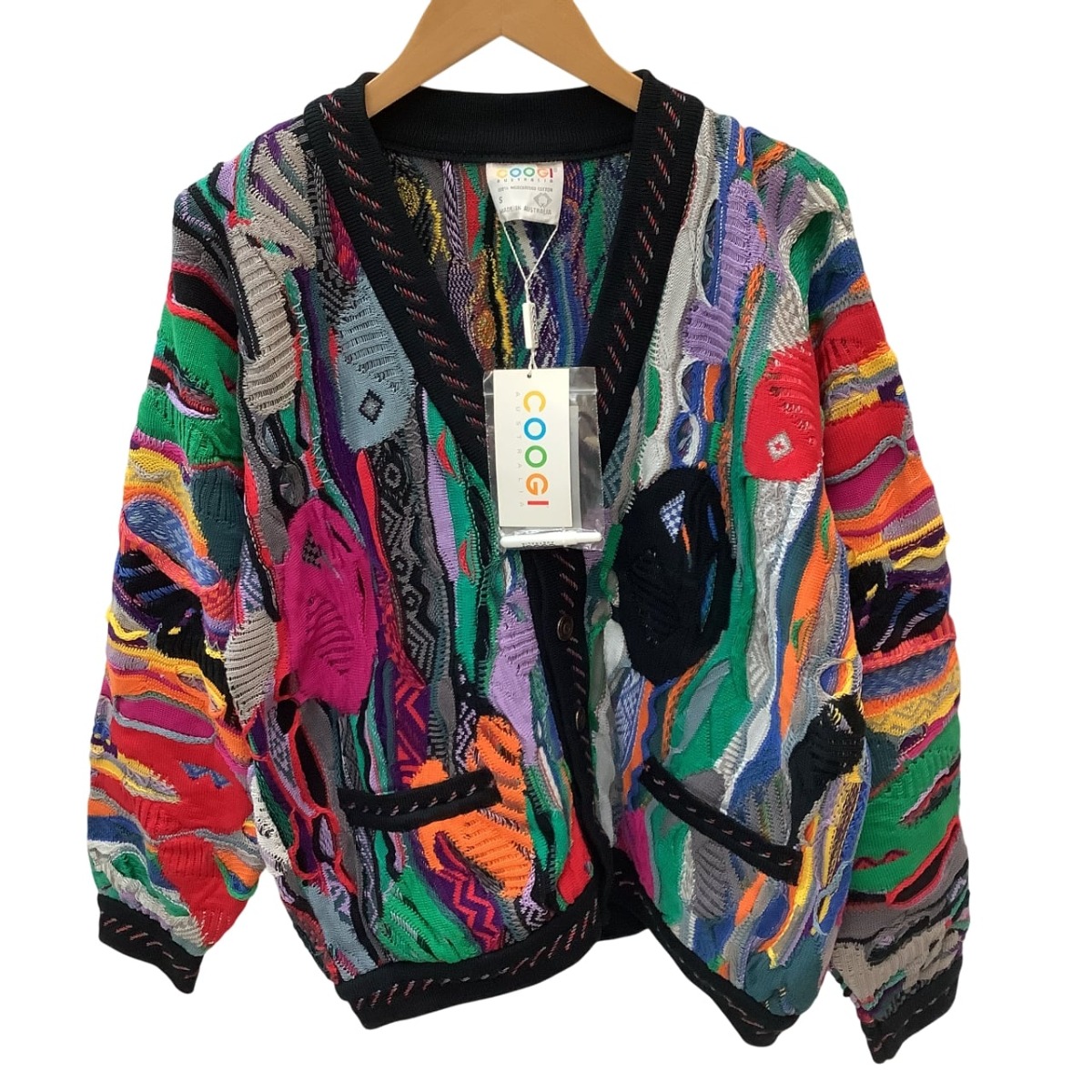 COOGI クージー カーディガン M 中古・古着通販】Coogi (クージー) 3Dニットカーディガン マルチカラー