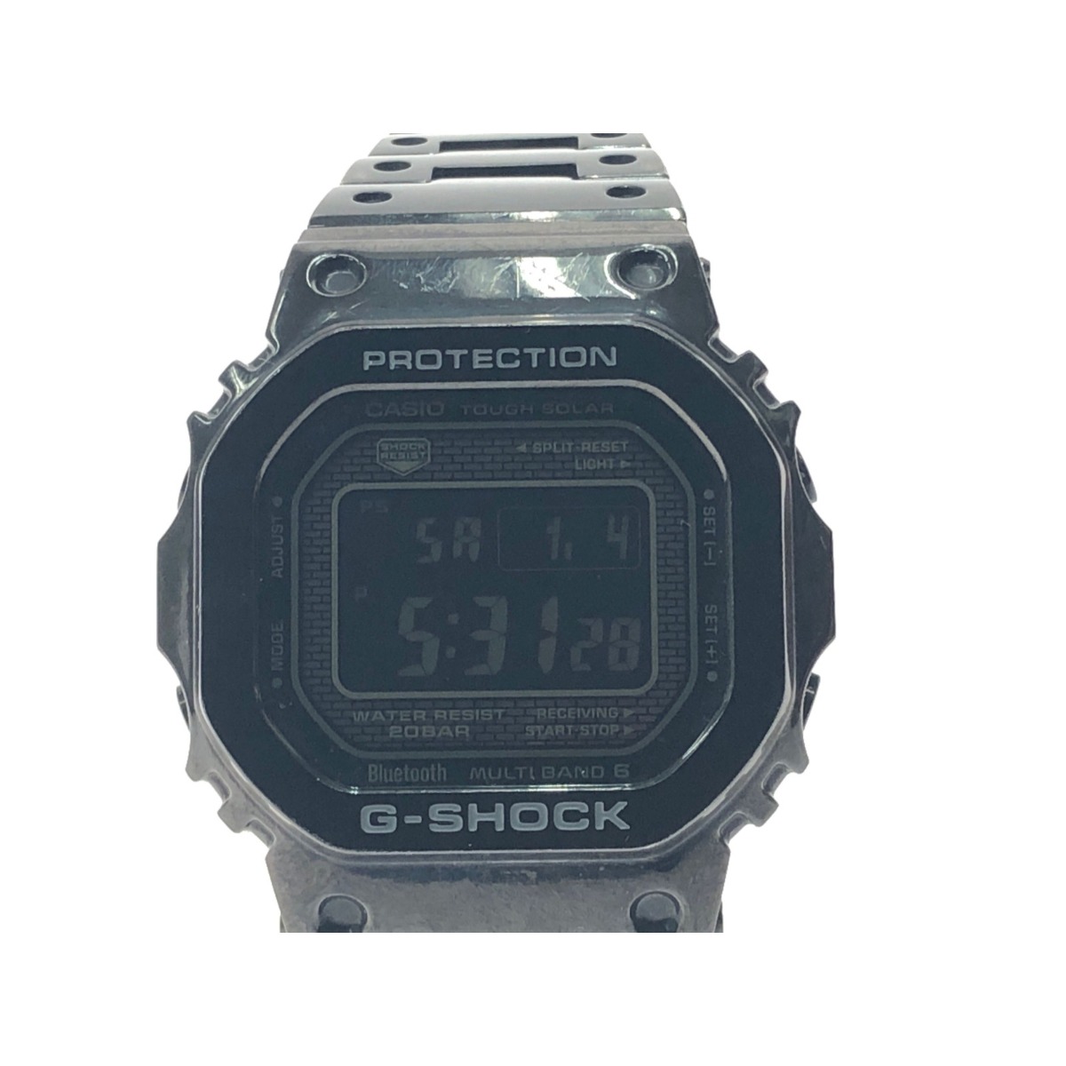 ▼▼【中古】CASIO カシオ メンズ腕時計 電波ソーラー デジタルウォッチ G-SHOCK Gショック フルメタル 本体のみ GMW-B5000 ブラック Bランク