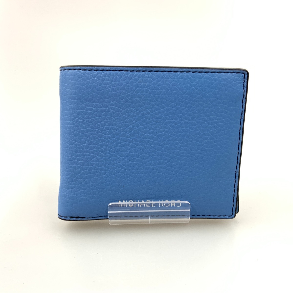 〇〇【中古】MICHAEL KORS マイケルコース ビルフォード ウィズ コインポケット 二つ折り財布 36T4LCOF3L ブルー Bランク