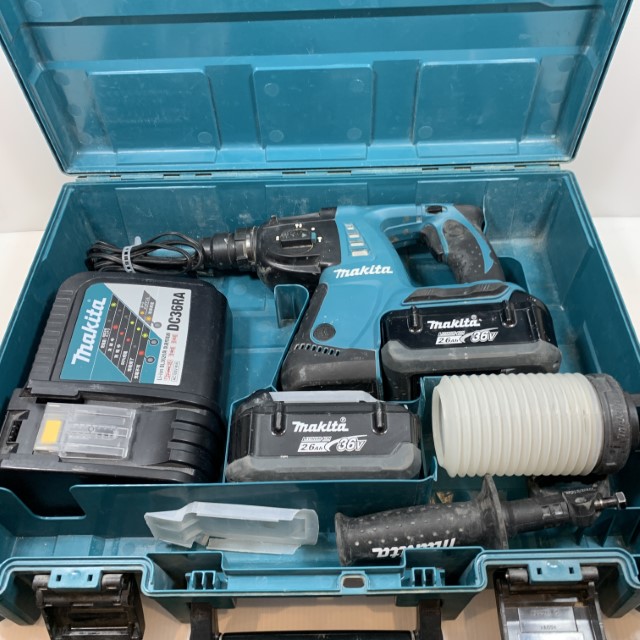 【中古】MAKITA マキタ 電動物の具 ハンマドリル コードレス式 26粍 36v 0034263 HR262D 青碧 C位置づける