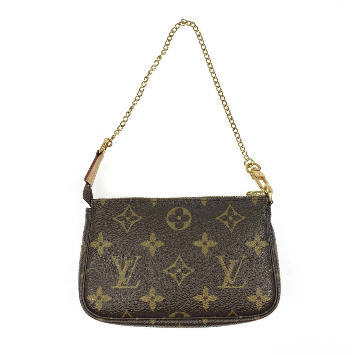 ▽▽【中古】LOUIS VUITTON ルイヴィトン モノグラム ミニポシェット アクセソワール  M58009 赤銅色 A位置づける