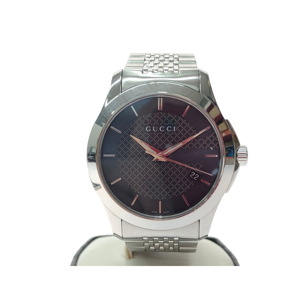 ▼▼【中古】GUCCI グッチ メンズ 腕時計 クオーツ Gタイムレス ステンレススチール 126.4 Bランク