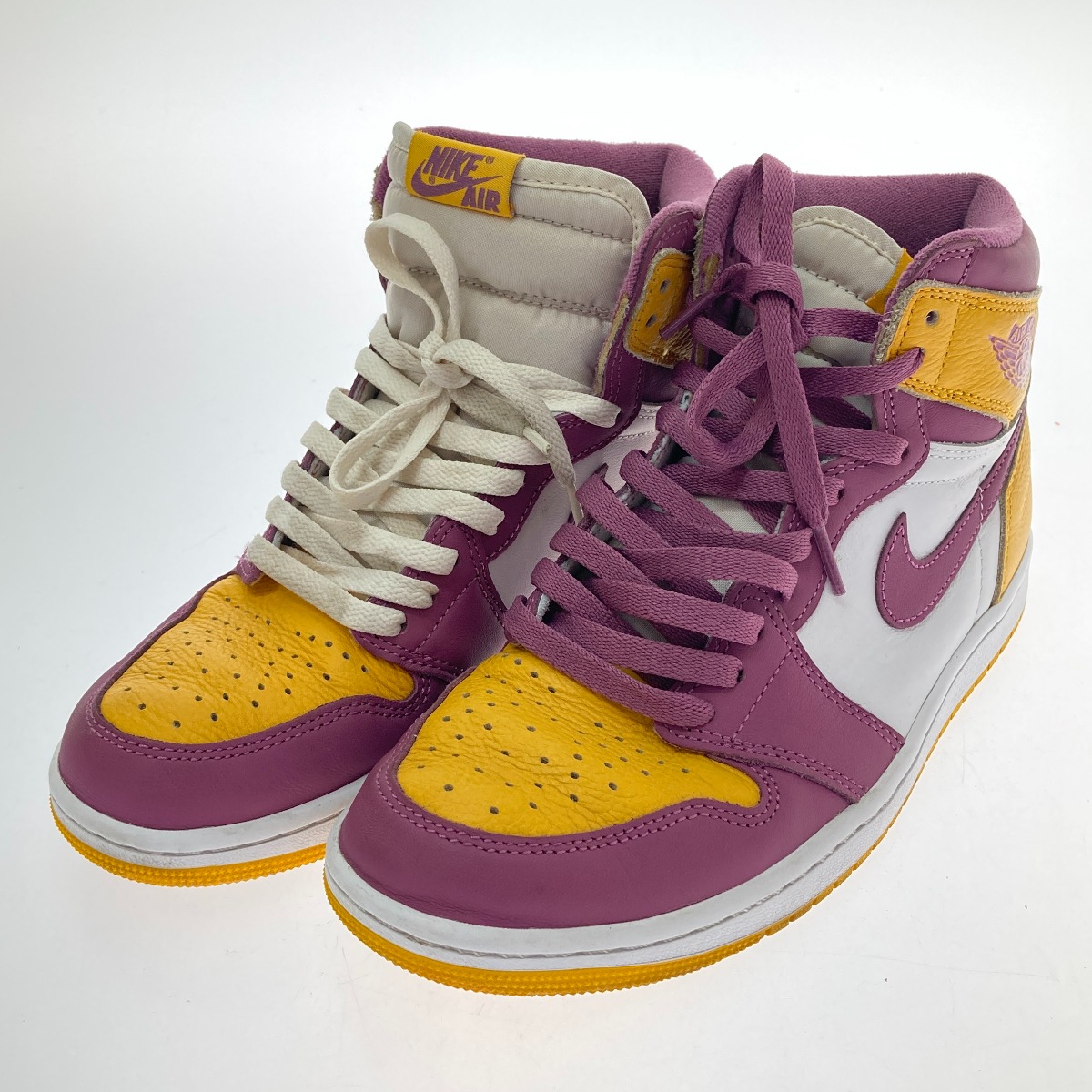 □□【中古】NIKE ナイキ AIR JORDAN 1 RETRO HIGH OG スニーカー 26.5ｃｍ 555088-706 パープル×黄色 C序列付ける