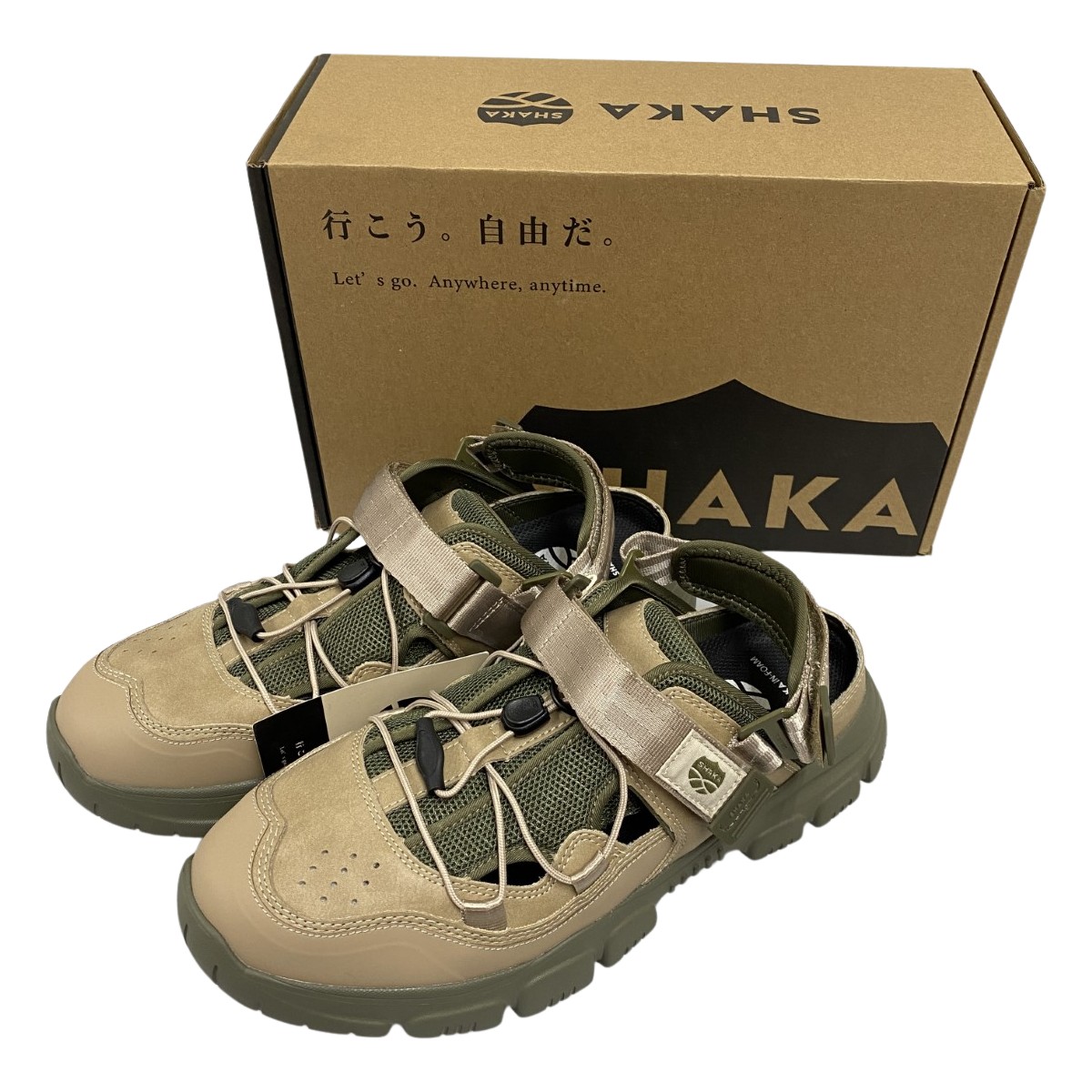 ##【中古】SHAKA シャカ TABLE MOUNTAIN AT テーブルマウンテン AT サンダル 28cm SK-240 トープ×アーミー Sランク