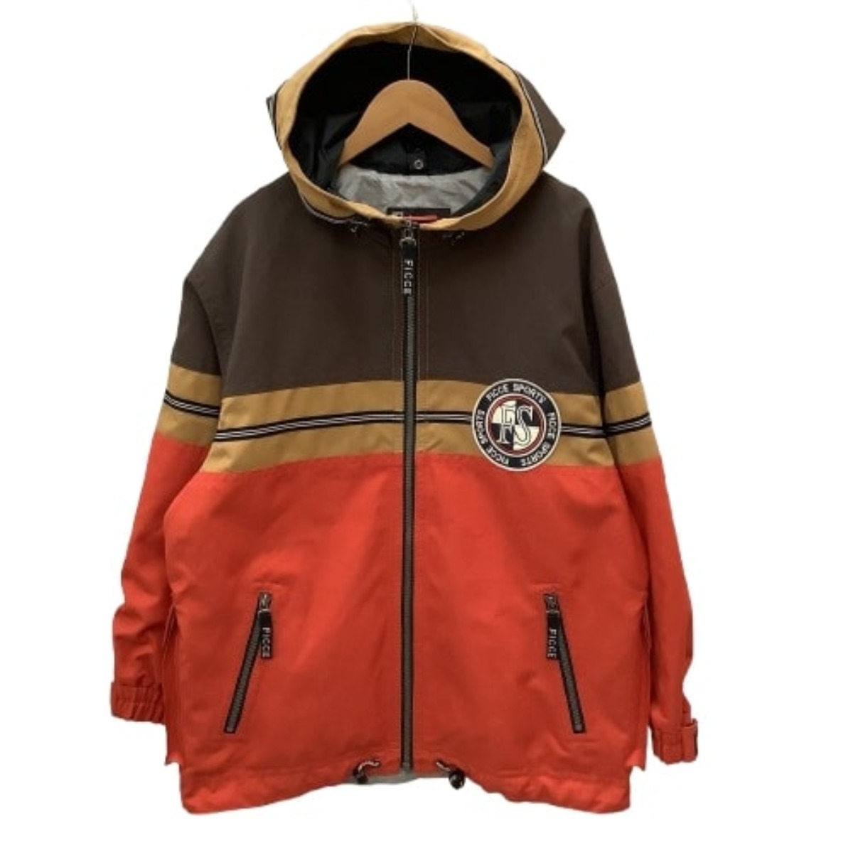 【中古】FICCE SPORTS フィッチェ スポーツ メンズ ジャケット ジャンパー SIZE L オレンジ Bランク