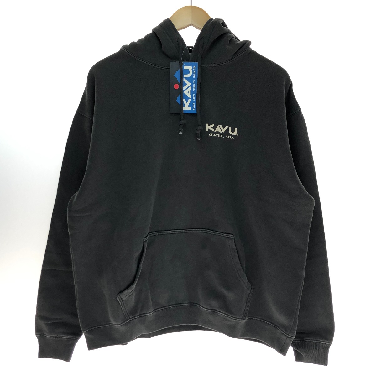 □□【中古】KAVU カブー マウンテンロゴパーカ Mサイズ 19823018 ブラック Aランク