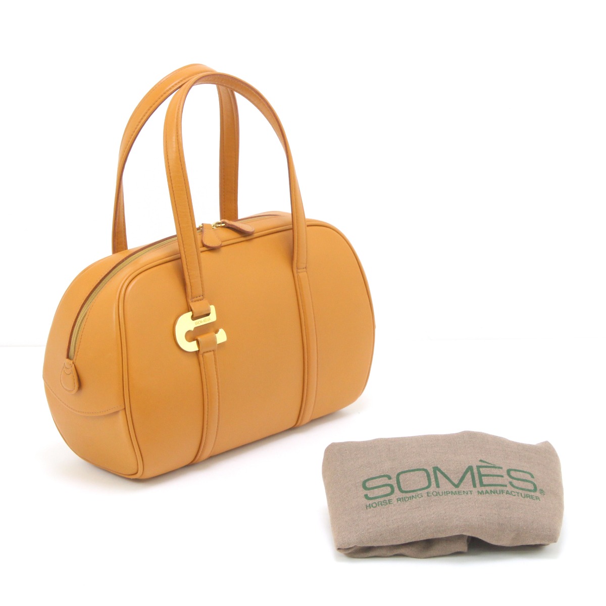 【中古】SOMES ハンドバッグ キャメル Bランク 8,140円