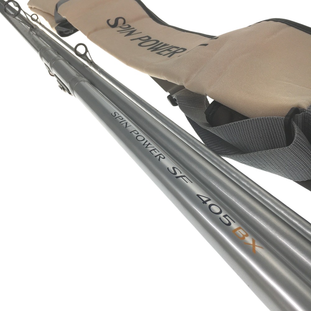 △△【中古】SHIMANO シマノ 投竿 スピンパワー SF 405BX 並継 ケース付 ガイドズレ有り Bランク