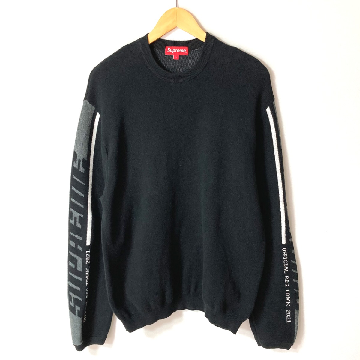 Supreme ブラック クルーネックセーター　Mサイズ　売り切り交渉可能1回着 Supreme（シュプリーム）中古・古着オンライン通販 | Kindal