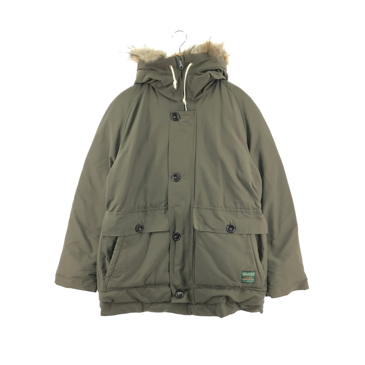 ▼▼【中古】ALASKA SLEEPING BAG ダウンジャケット SIZE M メンズ オリーブ Bランク
