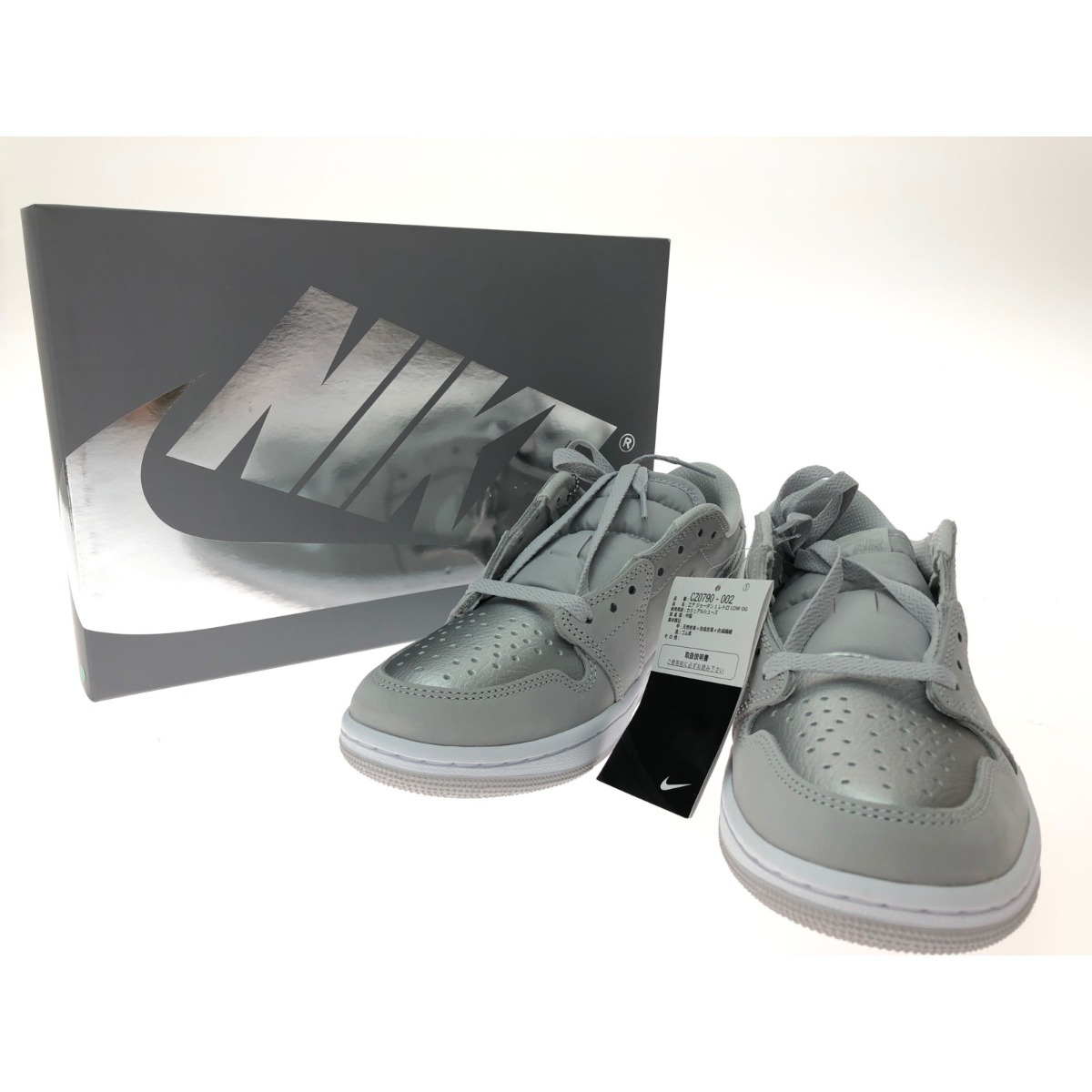 【中古】NIKE ナイキ メンズ スニーカー Air Jordan 1 Retro Low OG Silver 25.5糎 CZ0790-002 S序列付ける