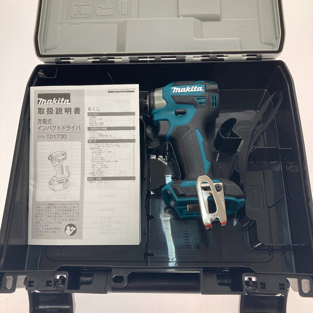 □□【中古】MAKITA マキタ 充電式インパクトドライバ　18V　新品セットばらし品 TD173D ブルー Sランク