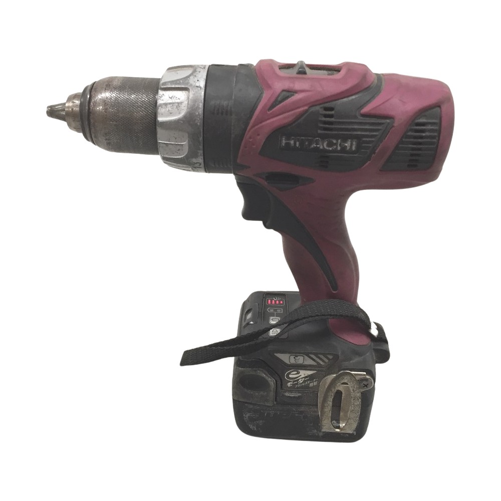 △△【中古】HITACHI 日立 14.4vコードレスドライバードリル 充電池1個付 コードレス式 14.4v DS14DBL Cランク|リサイクルビッグバン店