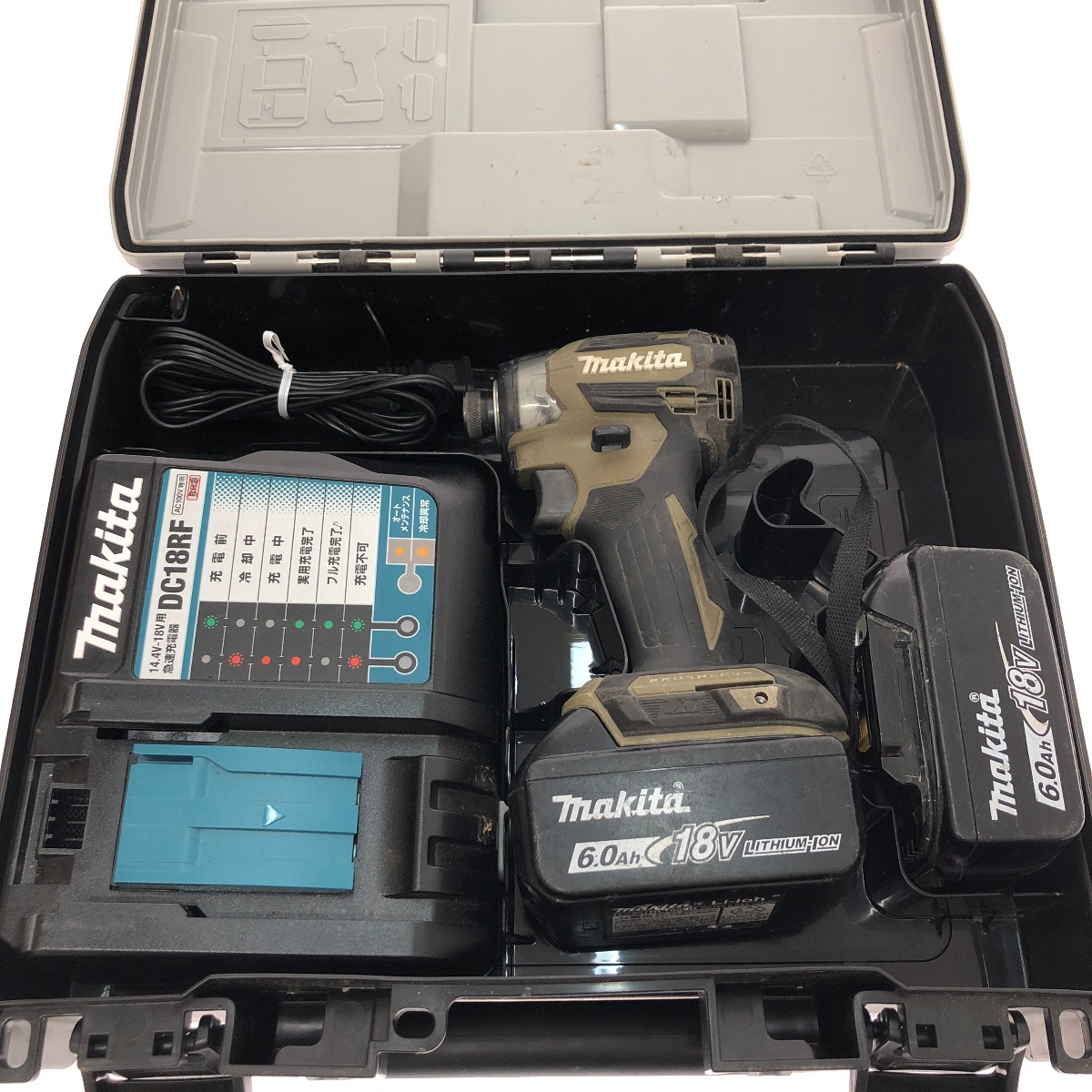 □□【中古】MAKITA マキタ 充電式インパクトドライバ 18V TD173DRGXO オリーブ Cランク