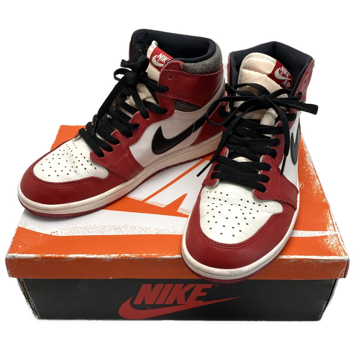 ☆☆【中古】NIKE ナイキ AIR JORDAN 1 RETRO HIGH OG DZ5485-612 赤いこと×白いこと スニーカー 26.5珊 箱付き添い人 B位置づける