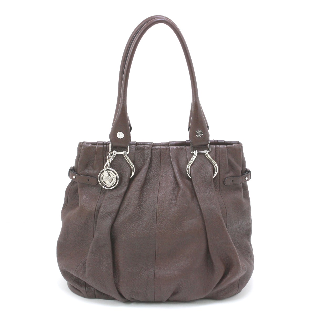 美品　CELINE　ヴィンテージ　ベージュ トートバッグ キャンバス/レザー 極美品】CELINE セリーヌ トートバッグ キャンバス レザー カメ