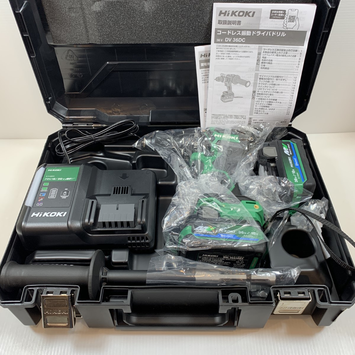 【中古】HiKOKI ハイコーキ 電動物の具 ドライバドリル コードレス式 13粍 36v 1400147 DV36DC 緑であること S位置づける