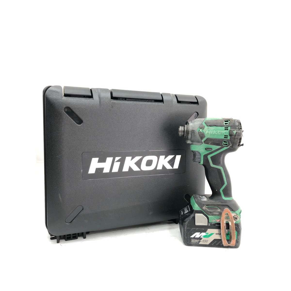&euro;&euro;【中古】HiKOKI ハイコーキ 電動工具 36V コードレス インパクトドライバ 充電器・充電池1個・ケース付 WH36DC グリーン Bランク｜リサイクルビッグバン店