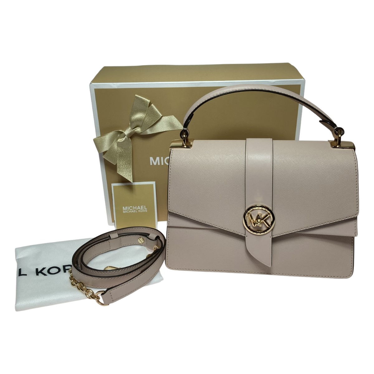 【エントリーポイント10倍｜7/19 20:00-7/26 1:59】【送料無料】【中古】MICHAEL KORS マイケルコース ハンドバッグ 2WAYショルダーバッグ 箱付き 30H1GGRS2L ピンク Aランク｜リサイクルビッグバン店 19,525円