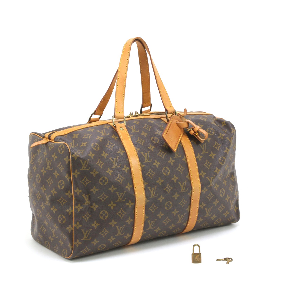 【中古】LOUIS VUITTON ルイヴィトン モノグラム キーポル・バンドリエール45 ボストンバッグ M41418 B位置づける
