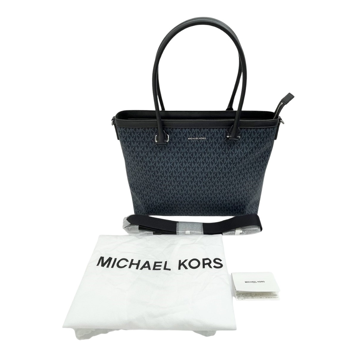 ◆◆【中古】MICHAEL KORS マイケルコース トートバッグ レディース 布袋付 37HOLCOT3B ネイビー Aランク