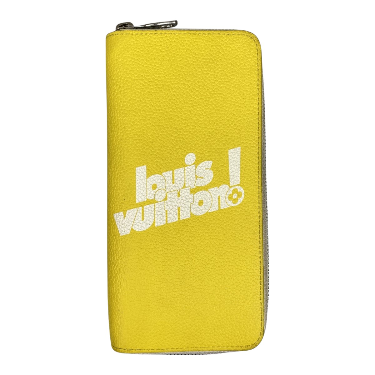 ##【中古】LOUIS VUITTON ルイヴィトン ジッピーウォレット ヴェルティカル エブリデイLV RFID見さだめる済 長紙入れ M80852 黄色 C位置づける