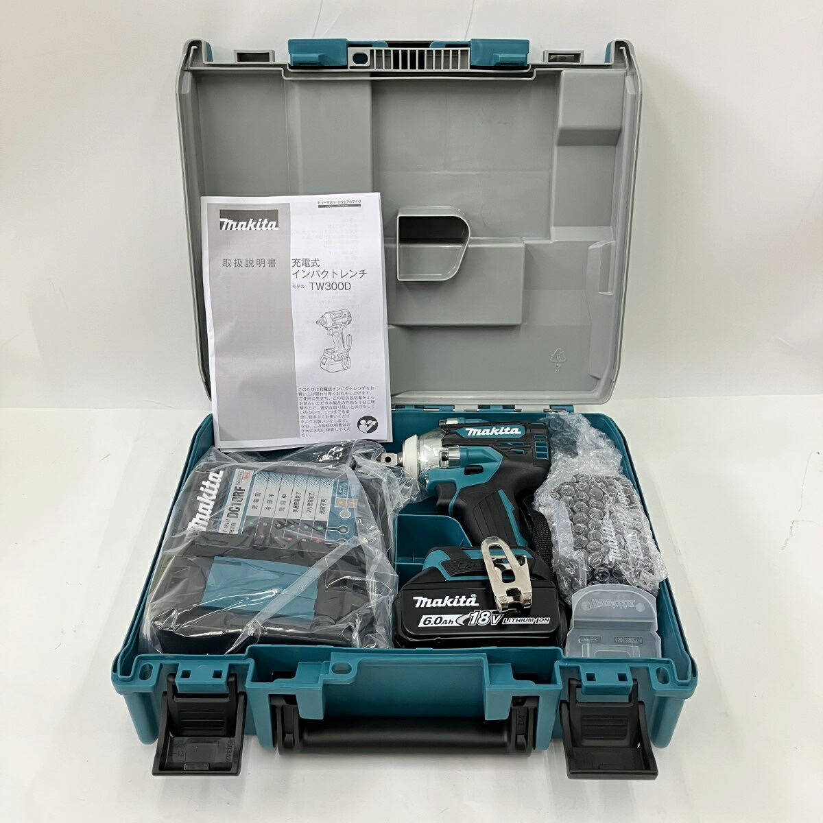 【中古】MAKITA マキタ 申し受ける式差しひびき鍵 18v 6.0Ah TW300DRGX 緑であること 未当て嵌める品 S位置づける