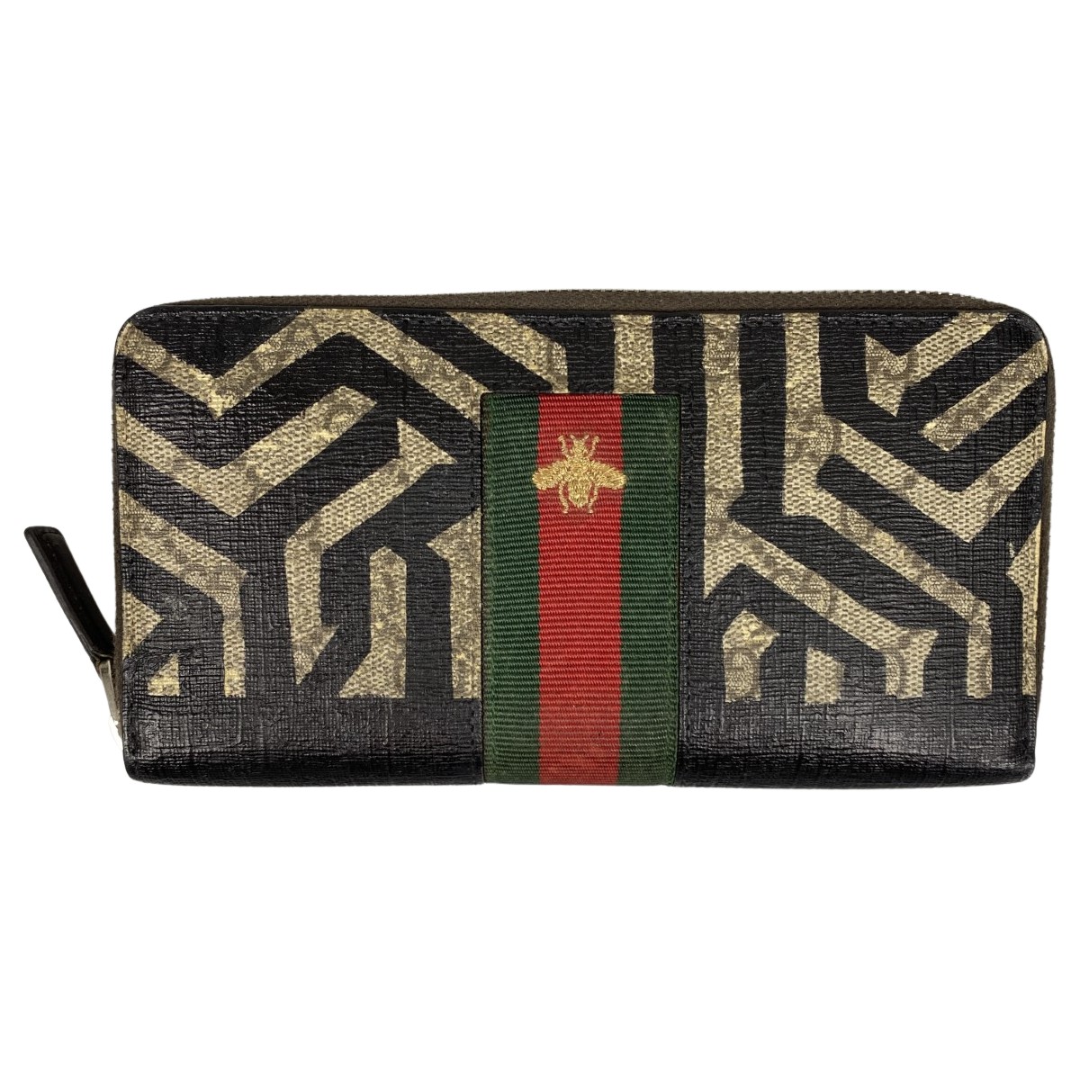 美品　GUCCI 長財布 GGスプリーム シェリーライン 蜂 ラウンドジップ GUCCI グッチ 長財布 ウォレット GGスプリーム シェリーライン