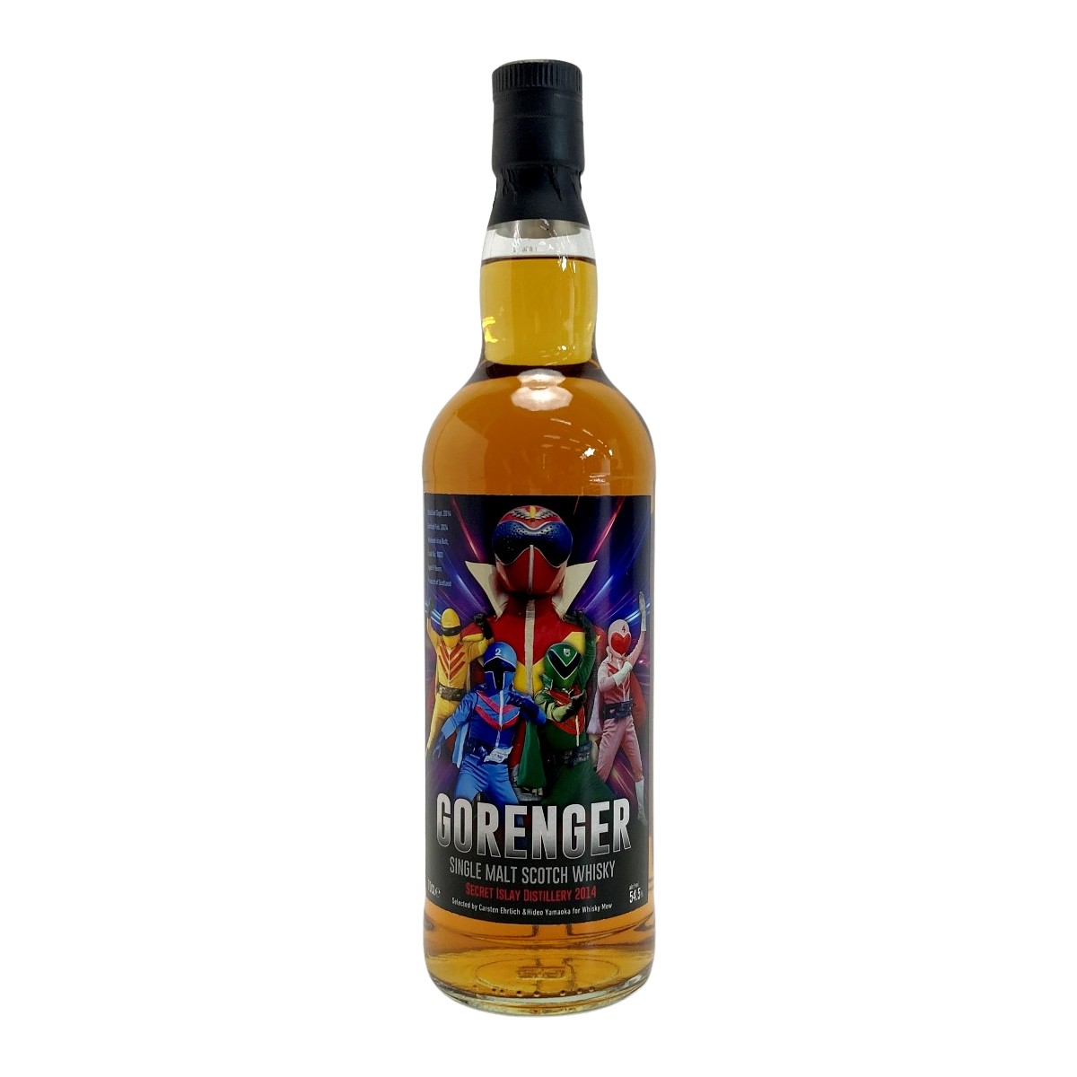 ☆☆【中古】WHISKY MEW ウイスキー ミュウ シークレットアイラ2014 ゴレンジャーラベル 700ml 54.5度 古酒 GORENGER Aランク 未開栓