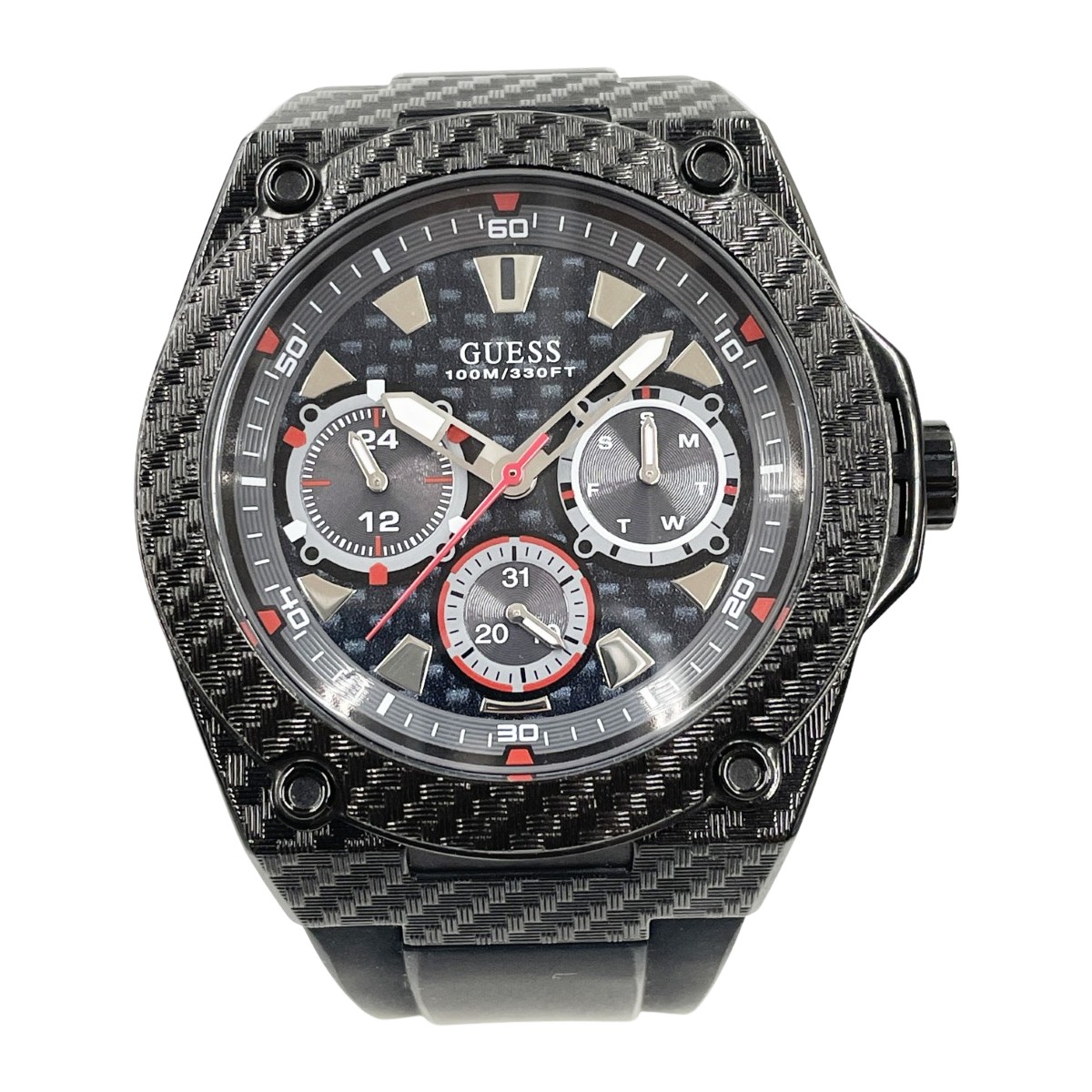 〇〇【中古】GUESS ゲス メンズ 腕時計 Guess Legacy W1048G2 ブラック Bランク
